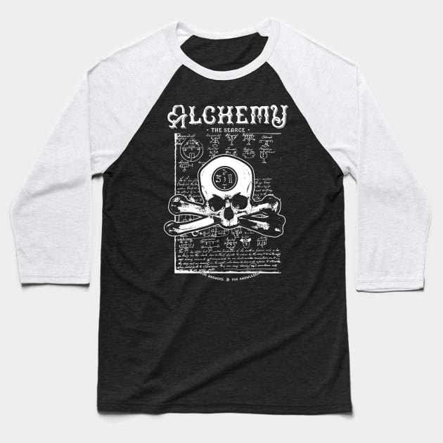 Alchemy In Search of Truth Occult Baseball T-Shirt by Esoteric Origins